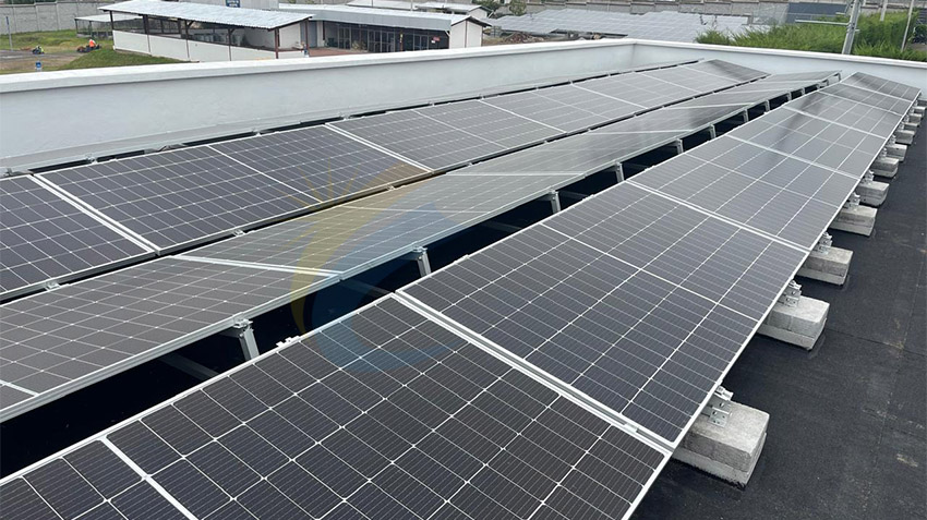 ballasted flat roof mounting